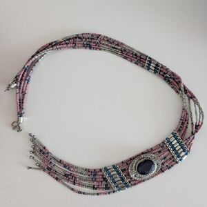 Bolo Tie Beaded Necklace